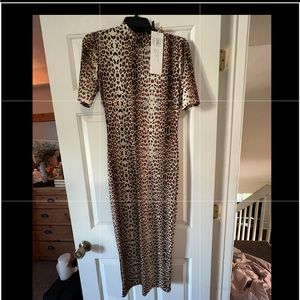 Animal Print MIDI Dress